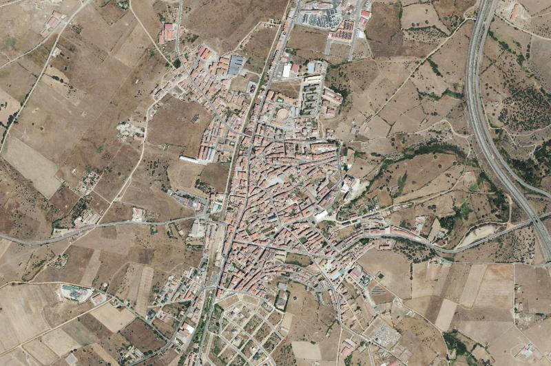 Ortofoto actual del núcleo de Guijuelo