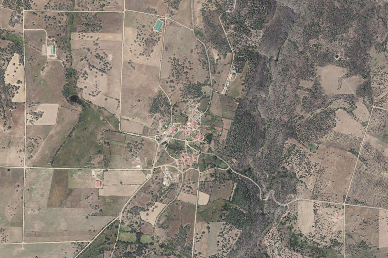 Ortofoto actual del núcleo de Herguijuela de Ciudad Rodrigo