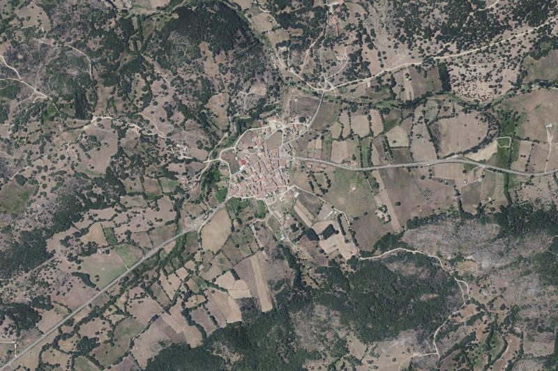 Ortofoto actual del núcleo de Horcajo de Montemayor