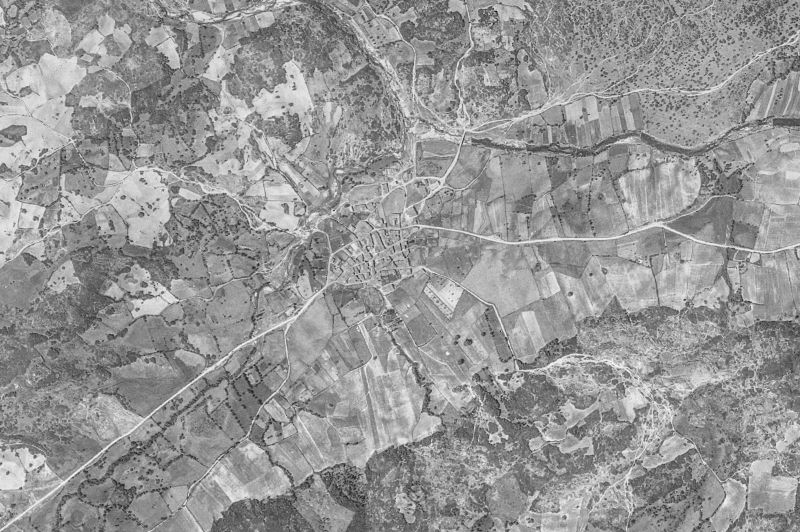 Ortofoto de 1956-1957 del núcleo de Horcajo de Montemayor