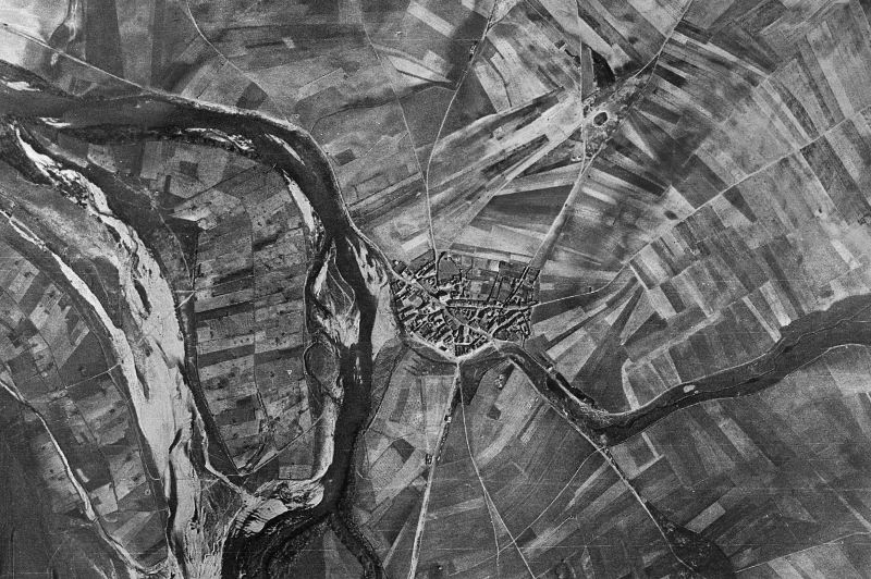Ortofoto de 1956-1957 del núcleo de Huerta