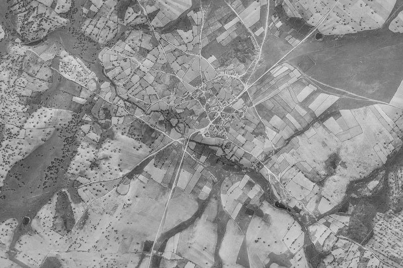 Ortofoto de 1956-1957 del núcleo de Iruelos
