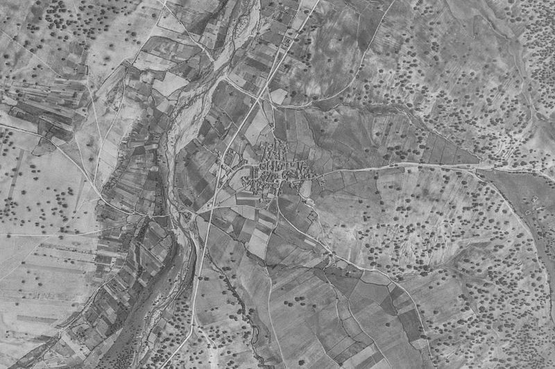 Ortofoto de 1956-1957 del núcleo de Ituero de Azaba