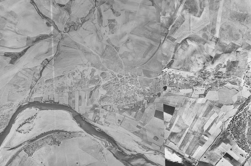 Ortofoto de 1956-1957 del núcleo de Juzbado