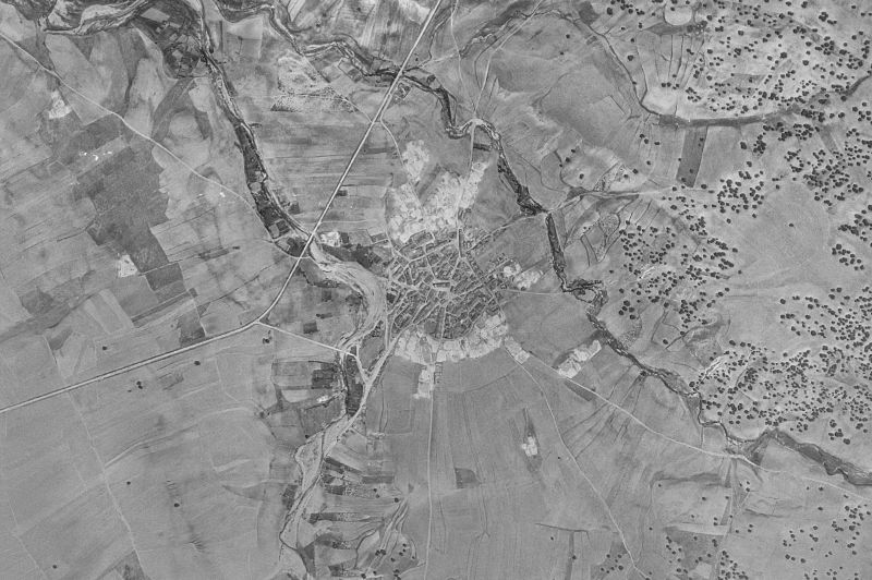 Ortofoto de 1956-1957 del núcleo de Larrodrigo