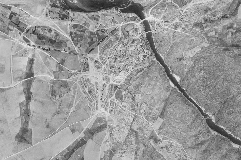 Ortofoto de 1956-1957 del núcleo de Ledesma