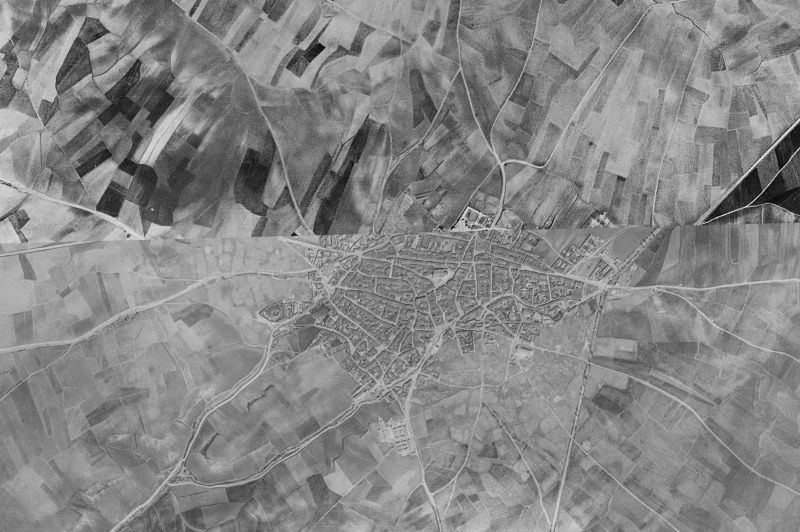 Ortofoto de 1956-1957 del núcleo de Macotera