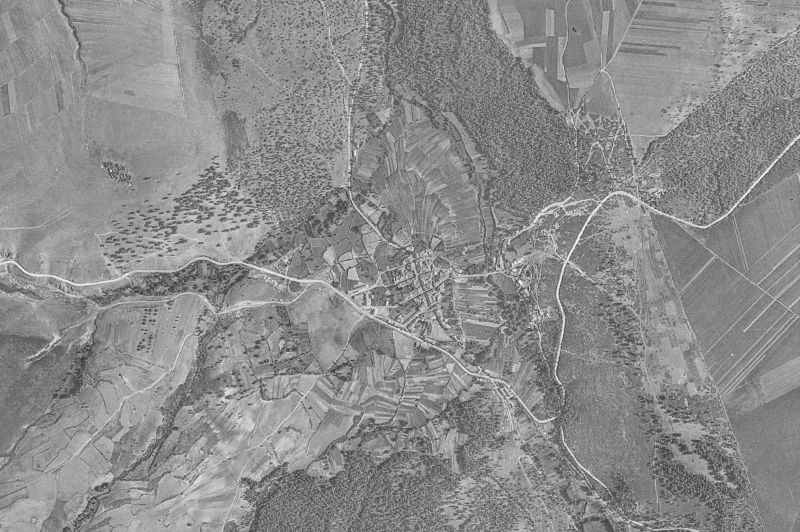 Ortofoto de 1956-1957 del núcleo de El Maíllo