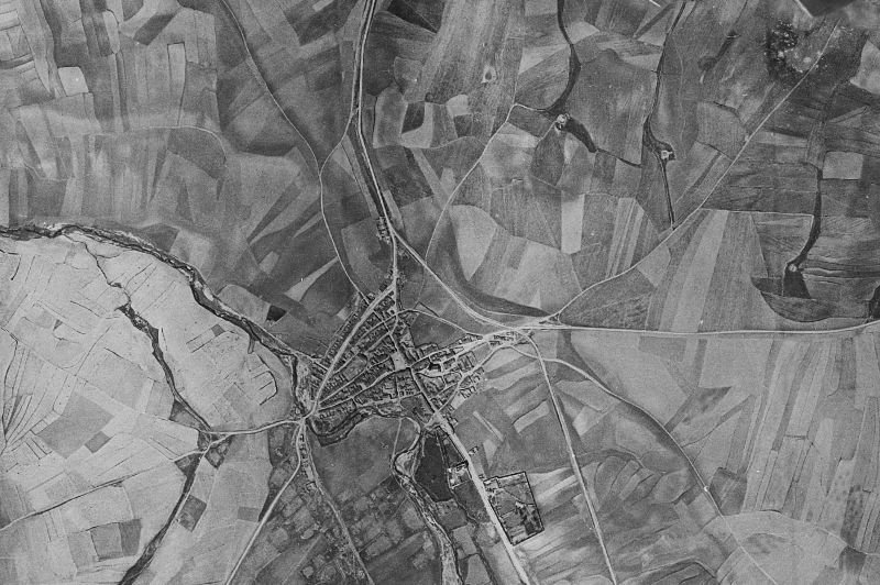 Ortofoto de 1956-1957 del núcleo de Mancera de Abajo