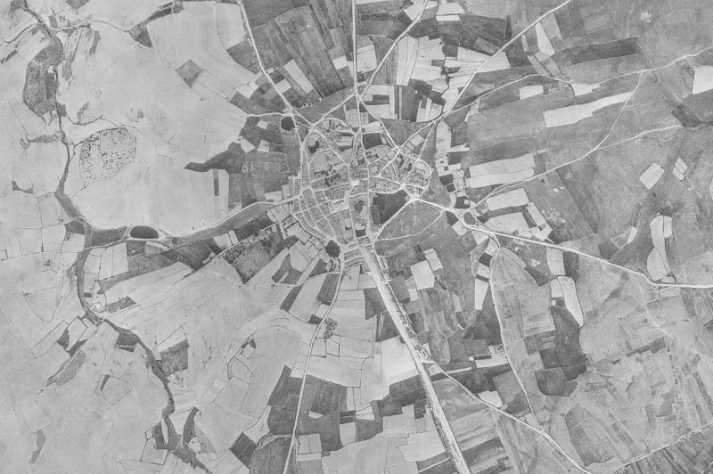 Ortofoto de 1956-1957 del núcleo de Martiago