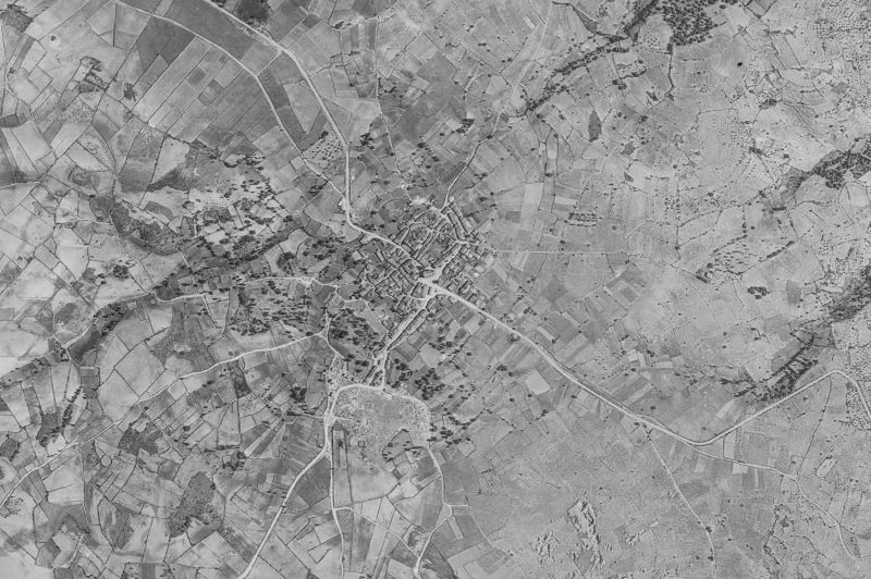 Ortofoto de 1956-1957 del núcleo de Masueco