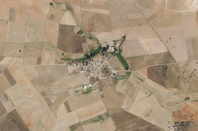 Ortofoto actual del núcleo de La Mata de Ledesma