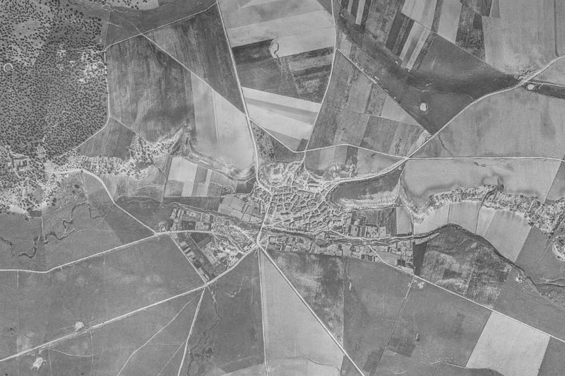 Ortofoto de 1956-1957 del núcleo de Matilla de los Caños del Río