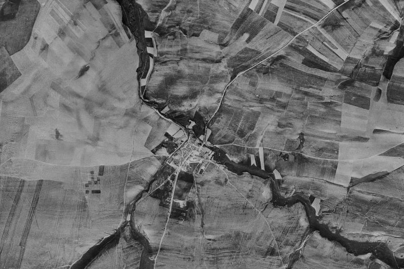 Ortofoto de 1956-1957 del núcleo de Miranda de Azán