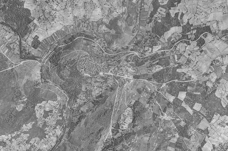 Ortofoto de 1956-1957 del núcleo de Miranda del Castañar
