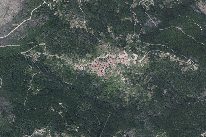 Ortofoto actual del núcleo de Mogarraz