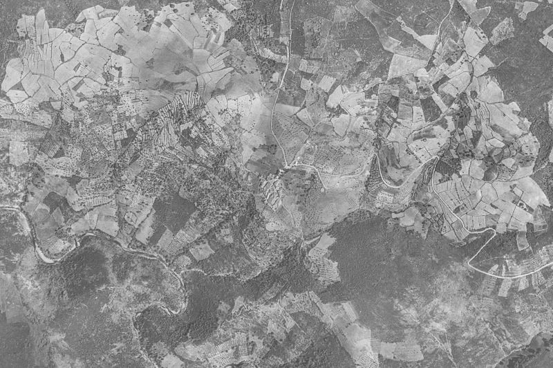 Ortofoto de 1956-1957 del núcleo de Molinillo
