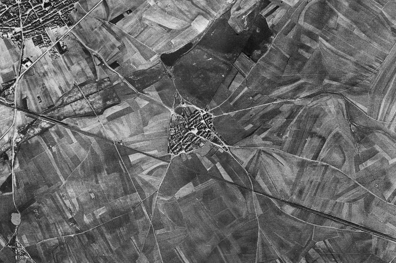 Ortofoto de 1956-1957 del núcleo de Moríñigo