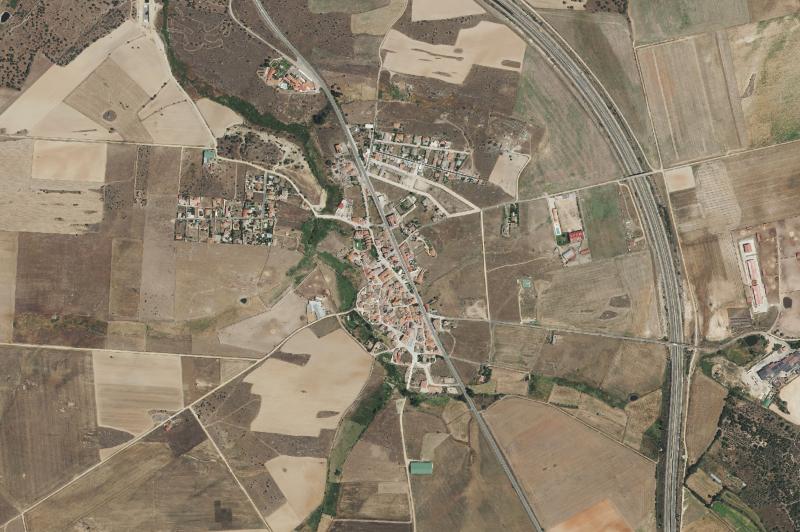 Ortofoto actual del núcleo de Mozárbez