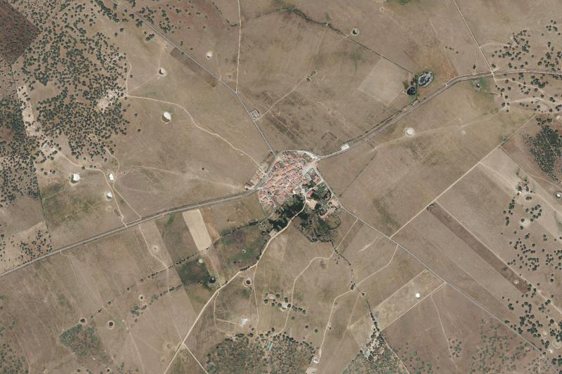 Ortofoto actual del núcleo de Narros de Matalayegua