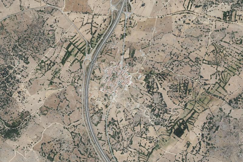 Ortofoto actual del núcleo de Nava de Béjar