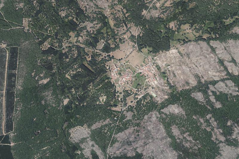 Ortofoto actual del núcleo de Nava de Francia