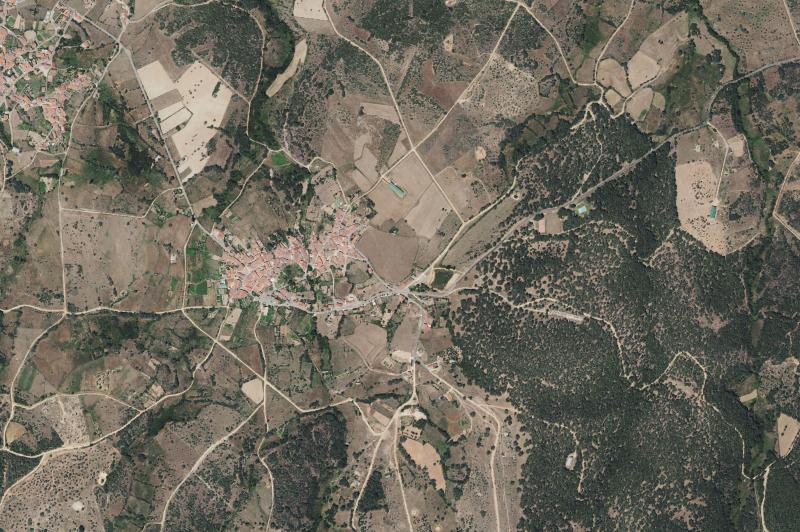 Ortofoto actual del núcleo de Navarredonda de la Rinconada