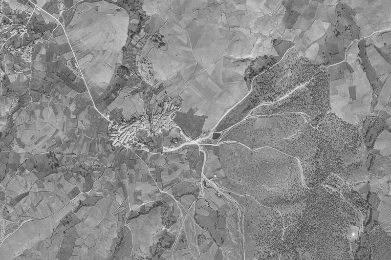 Ortofoto de 1956-1957 del núcleo de Navarredonda de la Rinconada