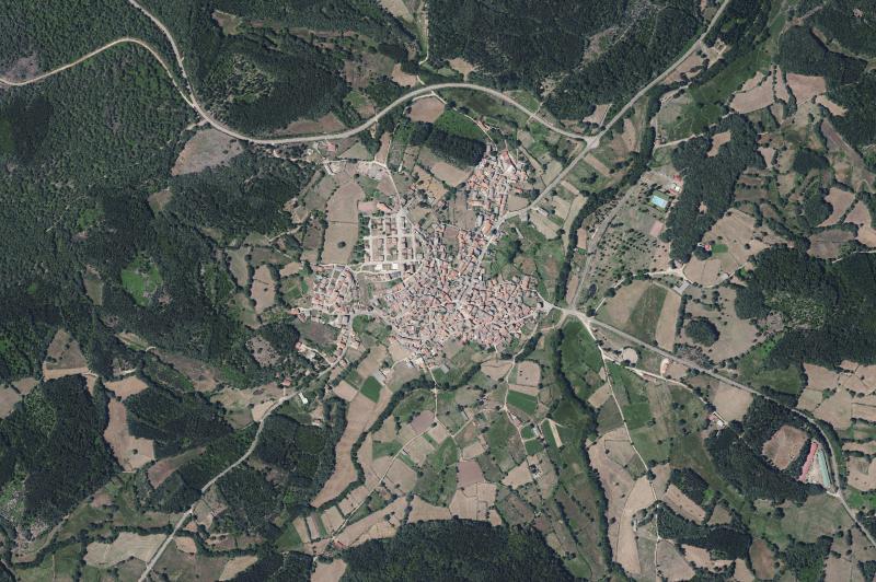 Ortofoto actual del núcleo de Navasfrías