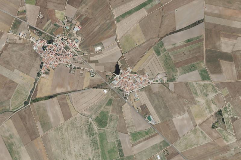 Ortofoto actual del núcleo de Negrilla de Palencia