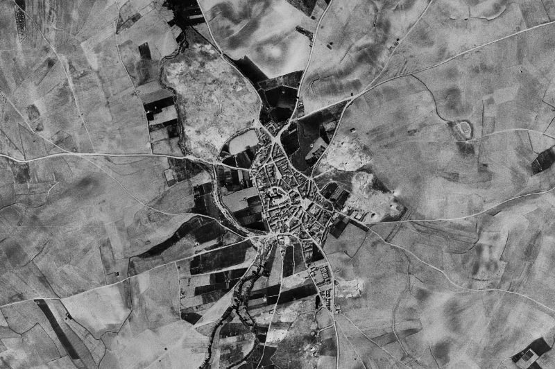Ortofoto de 1956-1957 del núcleo de Palaciosrubios
