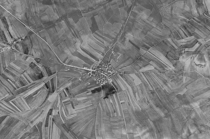Ortofoto de 1956-1957 del núcleo de Parada de Arriba