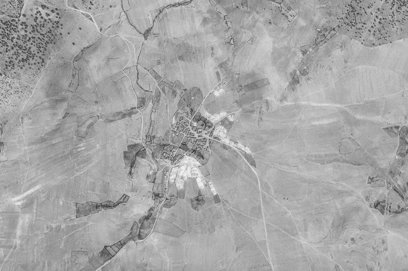 Ortofoto de 1956-1957 del núcleo de Pastores