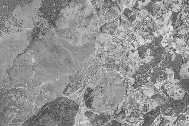 Ortofoto de 1956-1957 del núcleo de El Payo