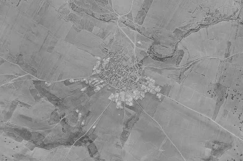 Ortofoto de 1956-1957 del núcleo de Pedrosillo de los Aires
