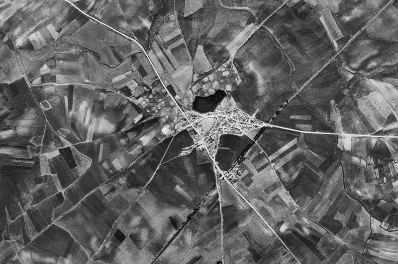 Ortofoto de 1956-1957 del núcleo de Pedrosillo el Ralo