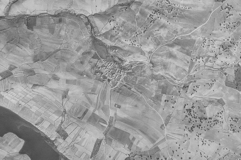 Ortofoto de 1956-1957 del núcleo de Pelayos