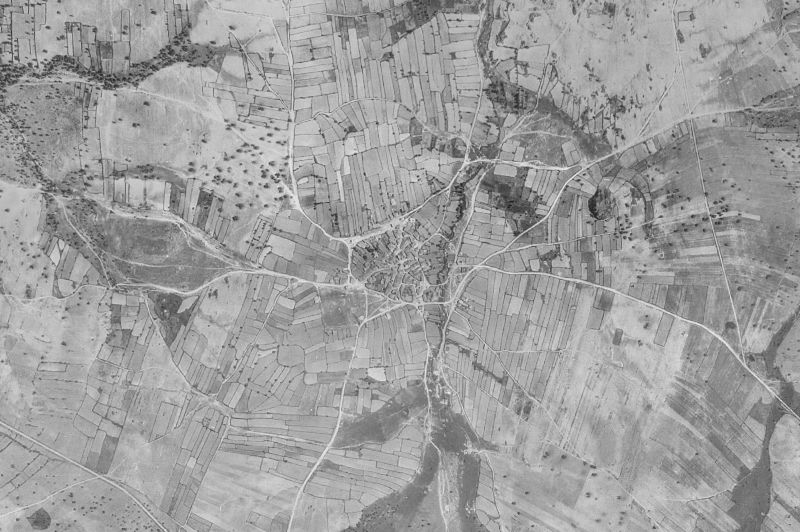 Ortofoto de 1956-1957 del núcleo de La Peña