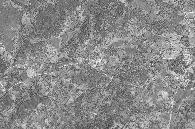 Ortofoto de 1956-1957 del núcleo de Peñacaballera