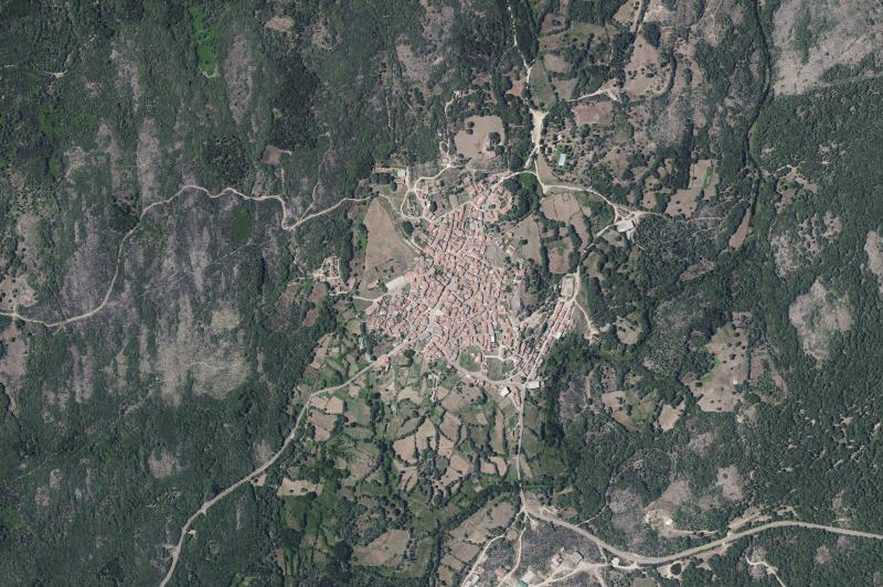 Ortofoto actual del núcleo de Peñaparda