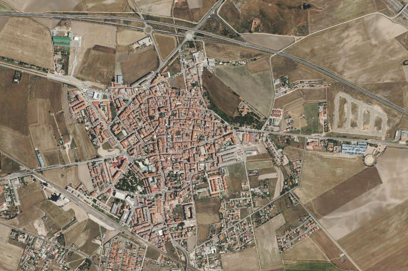 Ortofoto actual del núcleo de Peñaranda de Bracamonte