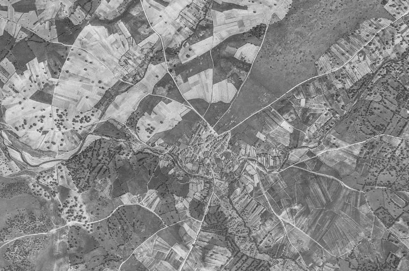 Ortofoto de 1956-1957 del núcleo de Peromingo