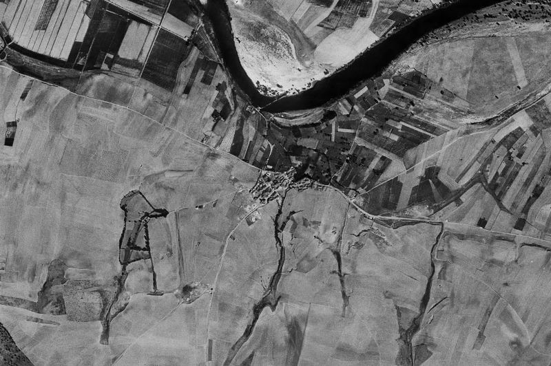 Ortofoto de 1956-1957 del núcleo de El Pino de Tormes