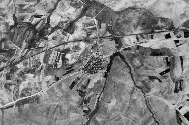 Ortofoto de 1956-1957 del núcleo de Pitiegua