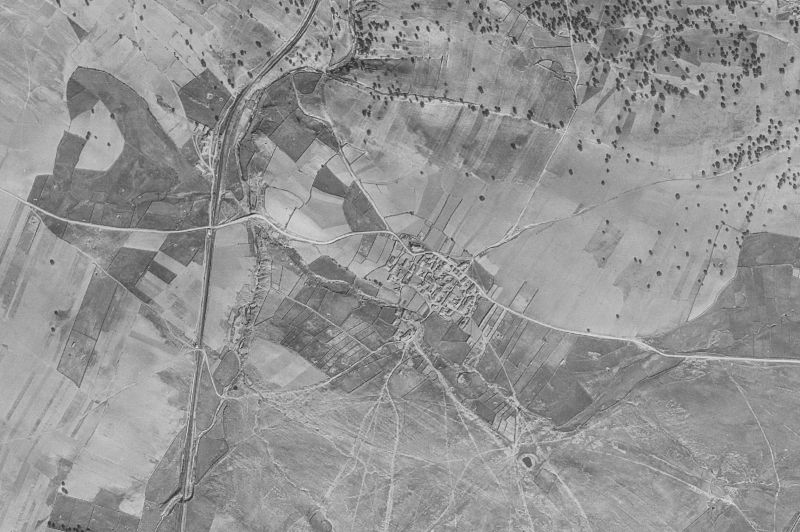 Ortofoto de 1956-1957 del núcleo de Pizarral