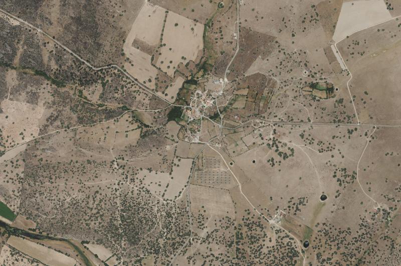 Ortofoto actual del núcleo de Pozos de Hinojo