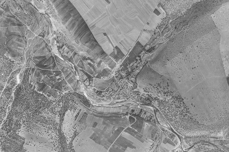 Ortofoto de 1956-1957 del núcleo de Puebla de Yeltes