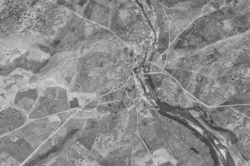 Ortofoto de 1956-1957 del núcleo de Puente del Congosto