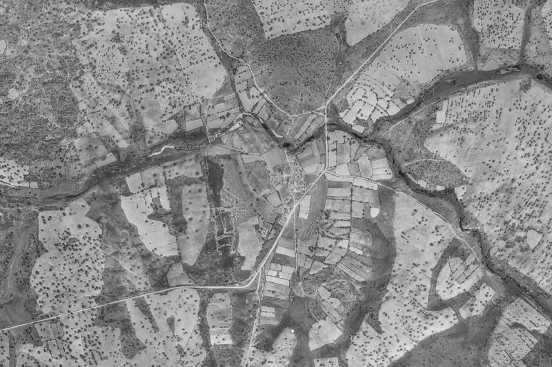 Ortofoto de 1956-1957 del núcleo de Puertas