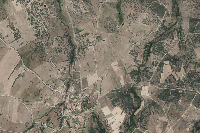 Ortofoto actual del núcleo de La Rinconada de la Sierra